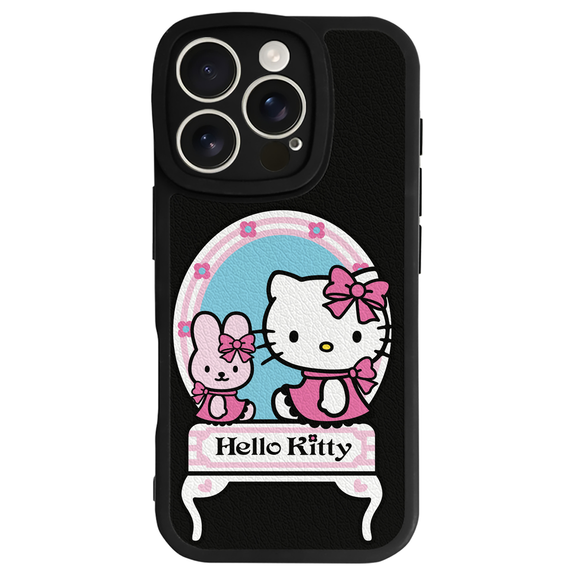 （画像用） Hello Kitty ハローキティ 【iPhone 16シリーズ対応】シリコンスマホケース（レザー調） 材質：シリコン